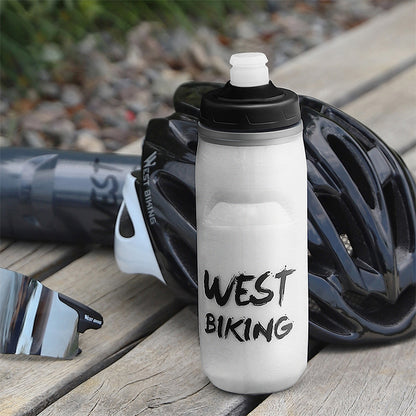 WEST BIKING YP0721047 Insulated PP+Silicone Squeeze Water Bottle Cycling Drinking Cup (BPA-free, No FDA Certified)