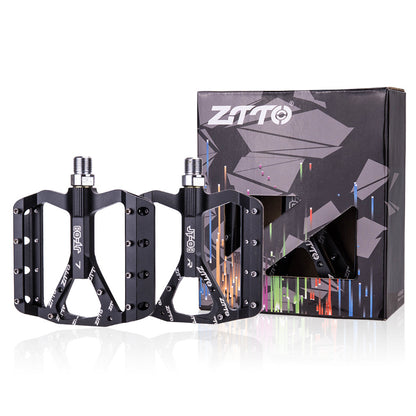 ZTTO JT03 1 Pair Aluminum Alloy Bicycle Flat Pedal Anti-slip Pedals Outdoor Biking Replace Cycle Parts