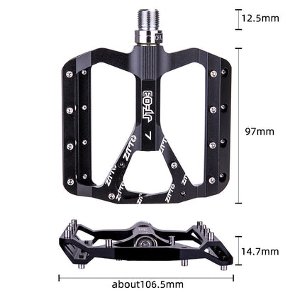 ZTTO JT03 1 Pair Aluminum Alloy Bicycle Flat Pedal Anti-slip Pedals Outdoor Biking Replace Cycle Parts