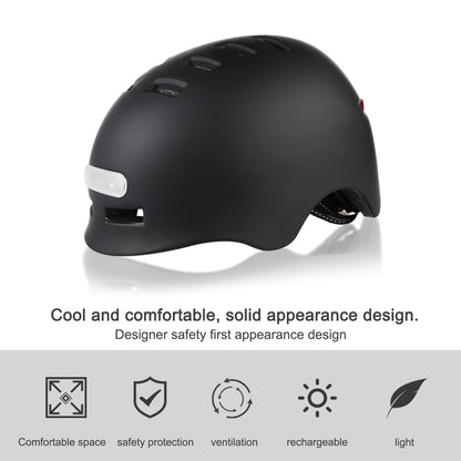 KY-Z002 Adult Bicycle Cycling Helmet EPS+PC Anti-impact Safety Helmet with Front and Rear Light