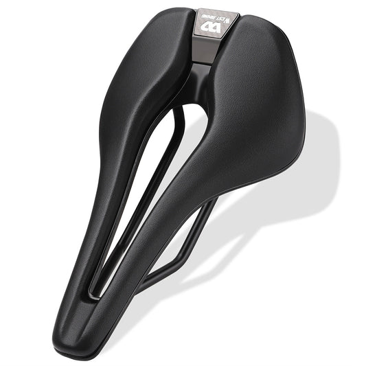 WEST BIKING YP0801170 Bike Cycling Short Nose Saddle Hollow Breathable PU Leather Bicycle Seat