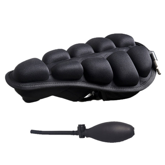 BC-203 2.0 Black Bike Folding Cushion Seat Cover Inflatable Airbag Bicycle Seat Cover with Pump, Size: S