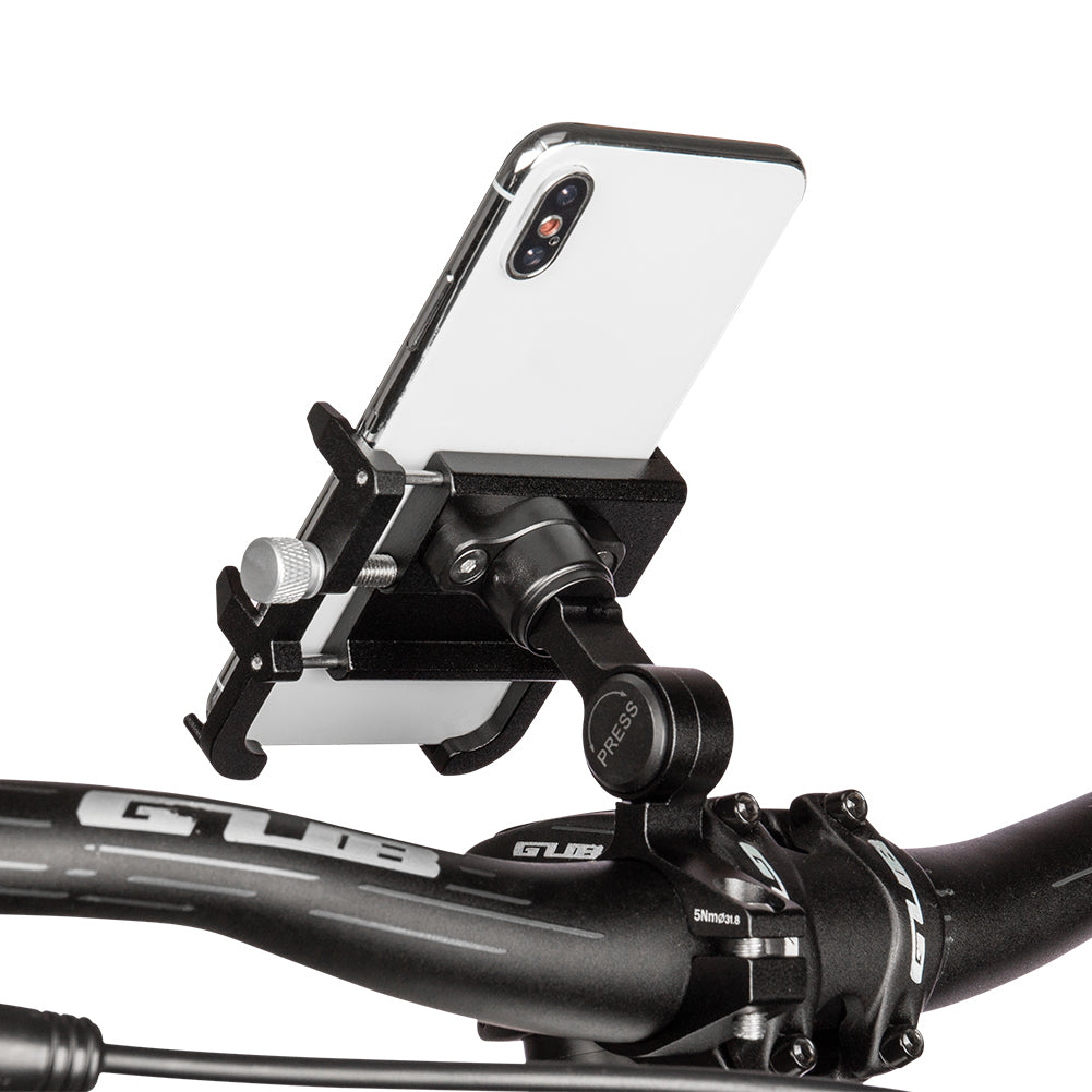 GUB PLUS 21 Aluminum Alloy Bike Phone Holder Rotatable Bicycle Handlebar Mount Cellphone Bracket