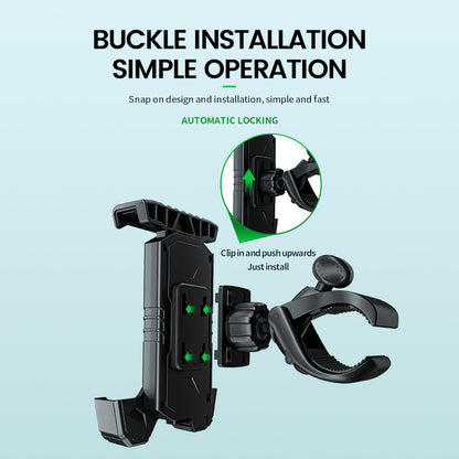 ZY-D11 Motorcycle Bike Handlebar Clip Mount Phone Holder ABS Cycling Cellphone Bracket