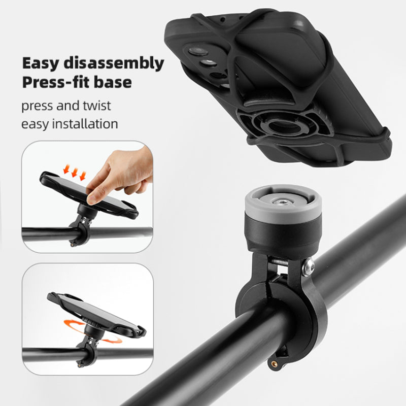 Bicycle Handlebar Phone Holder Silicone Fixing Holder Bike Phone Mount Bracket for Outdoor Riding