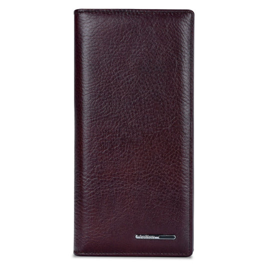 TAILIAN T530-H46-BE Cowhide Leather Men Long Wallet Multiple Card Slots Large Capacity Wallet