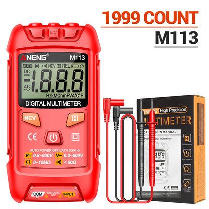 ANENG M113 1999 Counts Mini Digital Multimeter AC / DC Voltage Meter Ohm NCV Resistance Volt Tester Electricity Tool