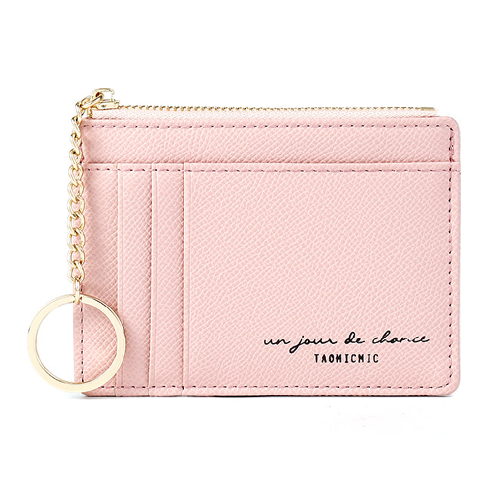 TAOMICMIC 928801 Multiple Card Slots PU Leather Small Wallet Women Zipper Coin Purse