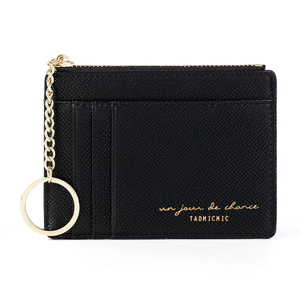 TAOMICMIC 928801 Multiple Card Slots PU Leather Small Wallet Women Zipper Coin Purse