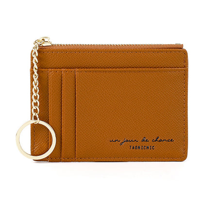 TAOMICMIC 928801 Multiple Card Slots PU Leather Small Wallet Women Zipper Coin Purse