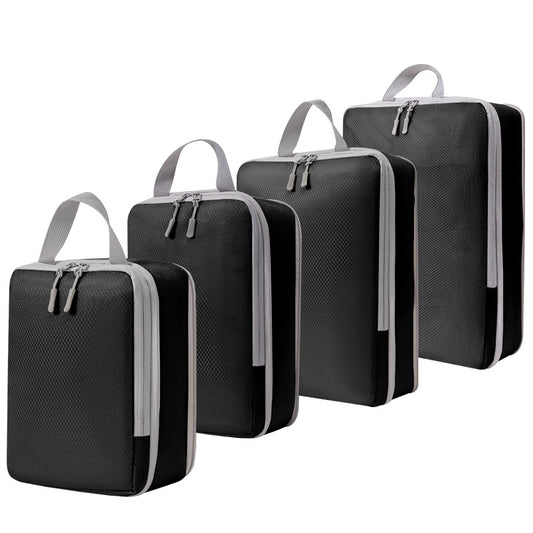 4PCS Polyester Compression Packing Cubes Travel Organizer Bags to Maximize Space in Luggage