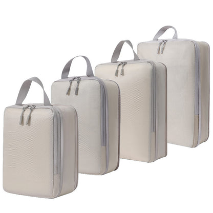 4PCS Polyester Compression Packing Cubes Travel Organizer Bags to Maximize Space in Luggage