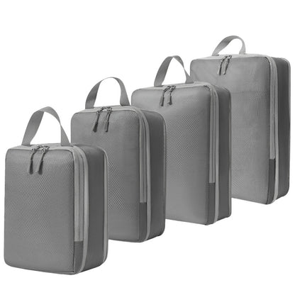 4PCS Polyester Compression Packing Cubes Travel Organizer Bags to Maximize Space in Luggage