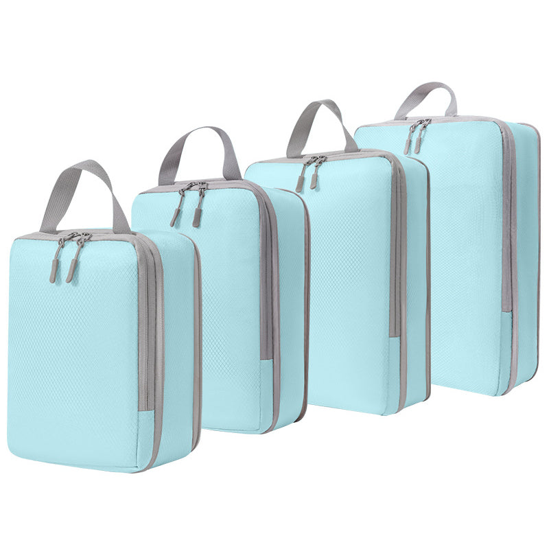 4PCS Polyester Compression Packing Cubes Travel Organizer Bags to Maximize Space in Luggage