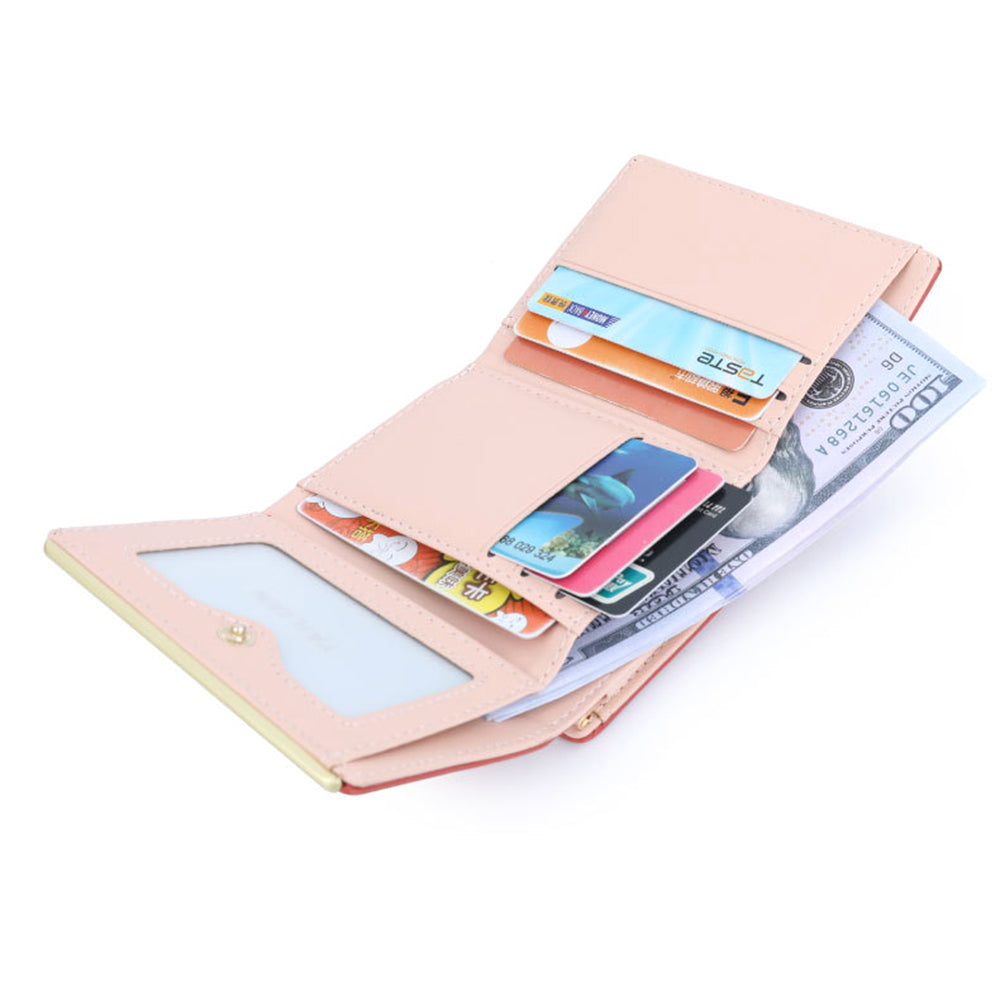 TAILIAN T7368-204 Teen Girls Folding Wallet Women PU Leather Card Storage Holder Pouch