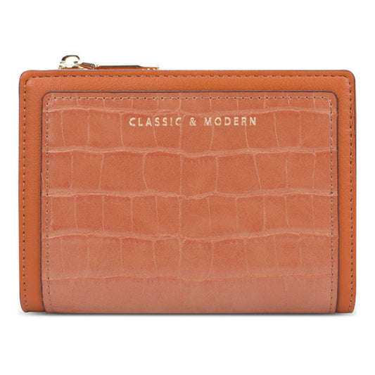 TAILIAN T2602-168 Women's Folding Wallet Crocodile Texture Coin Storage Pouch PU Leather Card Holder for Teen Girls