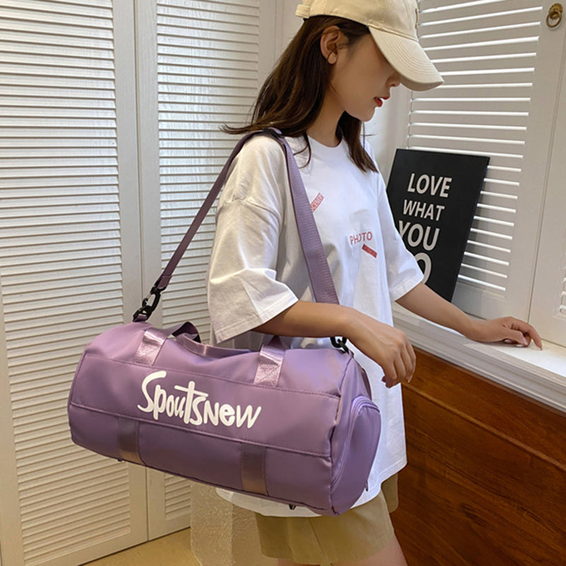 SJ-629 Large Capacity Women Oxford Cloth Waterproof Fitness Tote Crossbody Bag Travel Luggage Bag