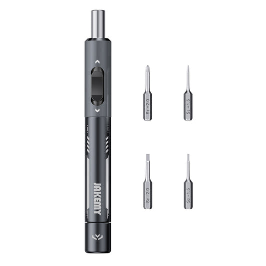 JAKEMY JM-8194 5 in 1 Multi-Bit Ratcheting Screwdriver Set with Bits Pen Shape Hand Pressing Ratchet Screwdriver