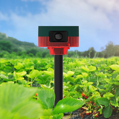 N911S Outdoor Solar Repeller Remote Infrared Human Sensor Recordable Animal Repeller Warning Light