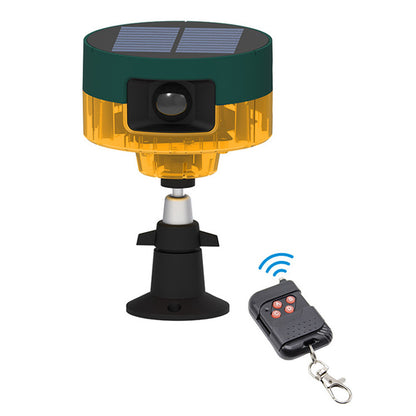 N911S Outdoor Solar Repeller Remote Infrared Human Sensor Recordable Animal Repeller Warning Light