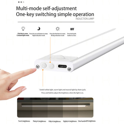 MZ-L1005 80cm Magnetic Suction Wardrobe Light Strip Intelligent Human Sensing Ultra Thin LED Light