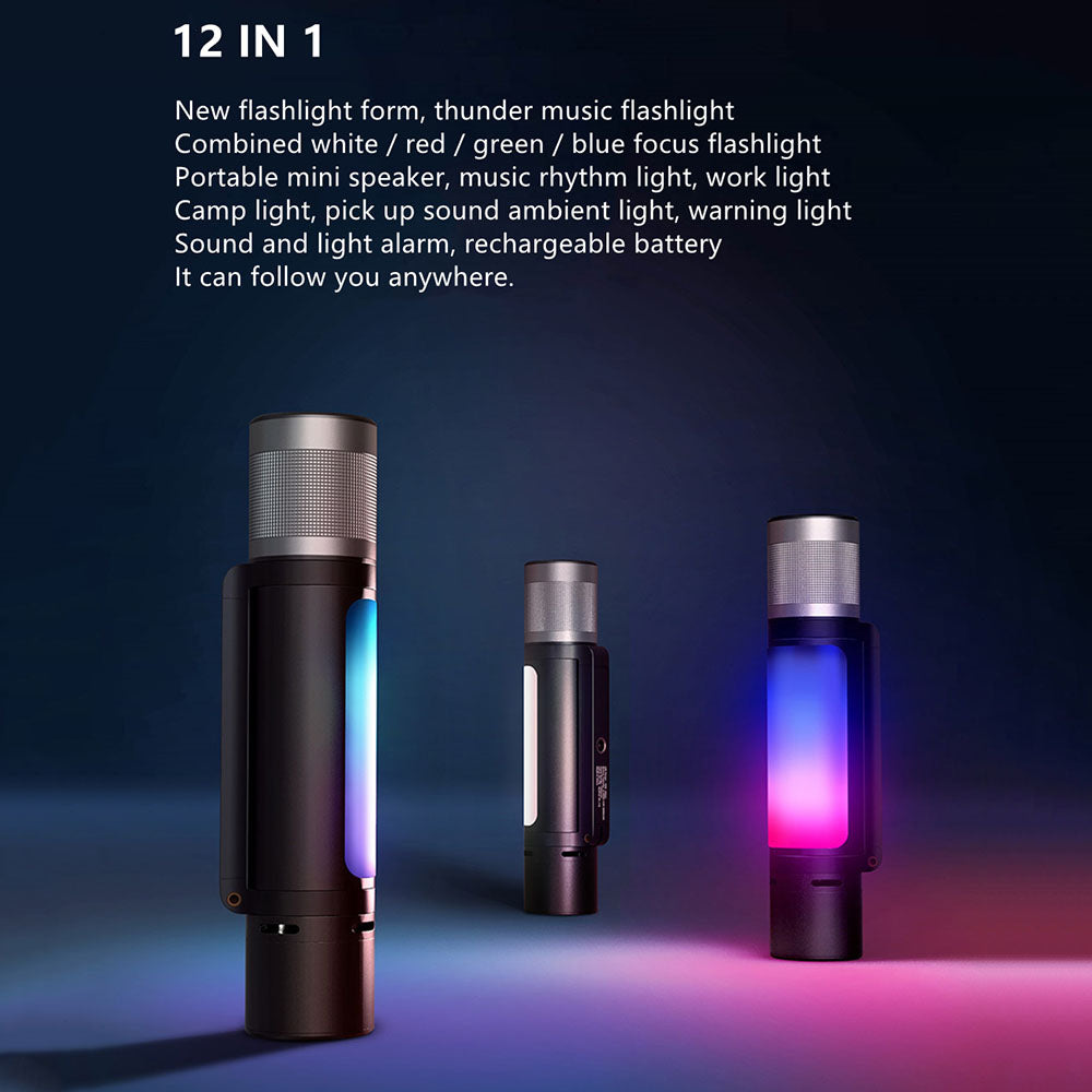 XIAOMIYOUPIN NEXTOOL 12-in-1 Outdoor Speaker Portable LED Music Multifunction Flashlight Power Bank