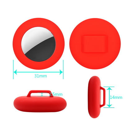 Anti-scratch Silicone Case for AirTag Reflective Pet Collar GPS Tracker Cover with Bell Pendant