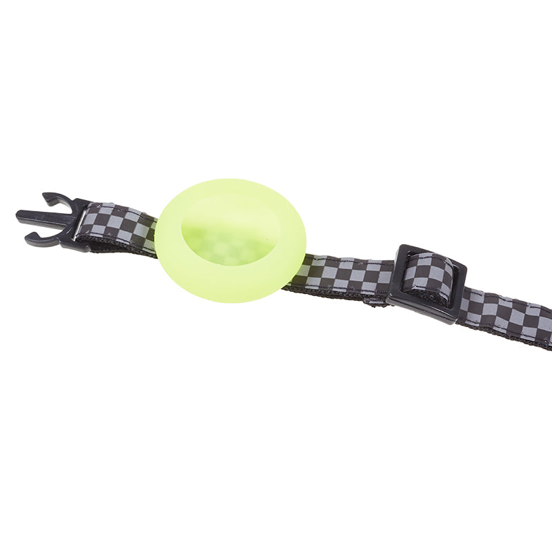 Soft Nylon Dog Collar for Airtag Reflective Adjustable Pet Collar with Silicone Case and Pendant