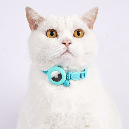 Adjustable Pet Collar with Silicone Case for AirTag Locator Bell Design Pattern Printing Cats Dogs Collar