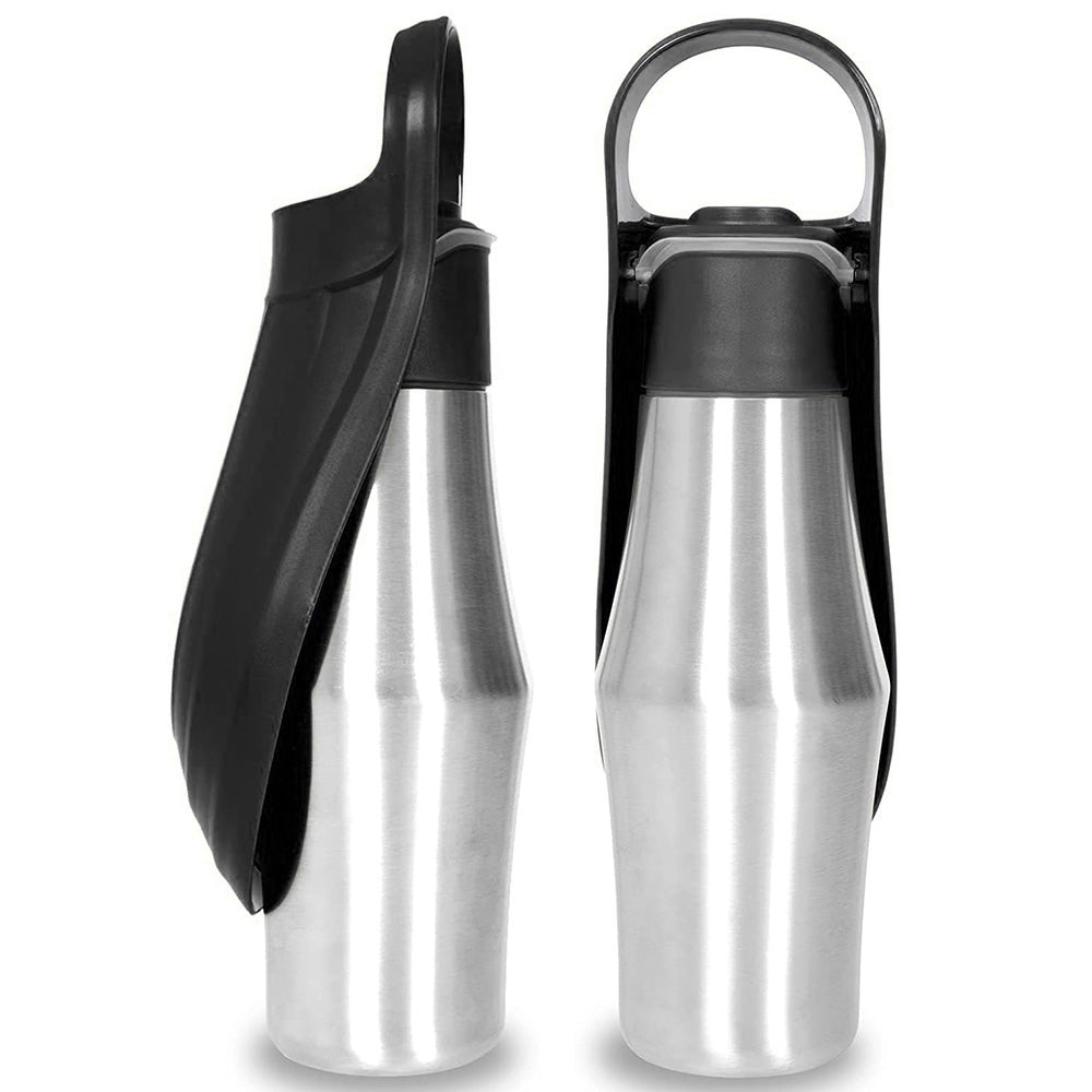 Pet Dog Outdoor Water Bottle Travel Stainless Steel Water Cup Portable Drinking Kettle ST (BPA Free, No FDA Certificate)