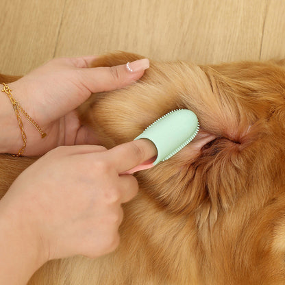 Pet Teeth Cleaning Care Finger Wrap Dog Cat Finger Toothbrush Oral Cleaning Tool