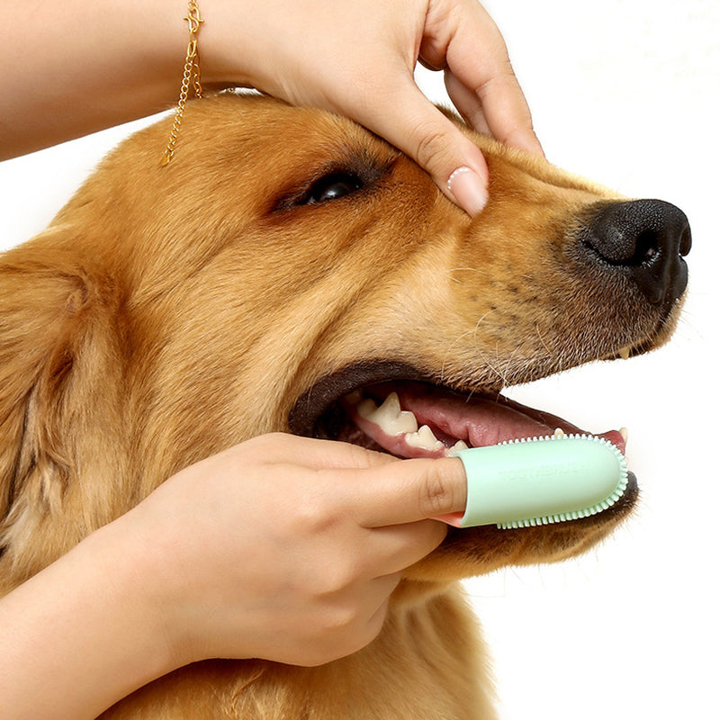 Pet Teeth Cleaning Care Finger Wrap Dog Cat Finger Toothbrush Oral Cleaning Tool