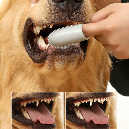 Pet Teeth Cleaning Care Finger Wrap Dog Cat Finger Toothbrush Oral Cleaning Tool