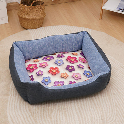 S Size Cartoon PVC Coated Cloth+Gel Pet Nest Cushion Dog Cat Summer Cooling Mat Ice Pad