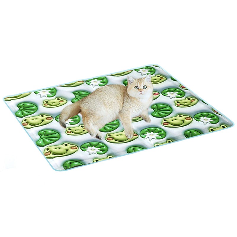 S Size Cartoon PVC Coated Cloth+Gel Pet Nest Cushion Dog Cat Summer Cooling Mat Ice Pad