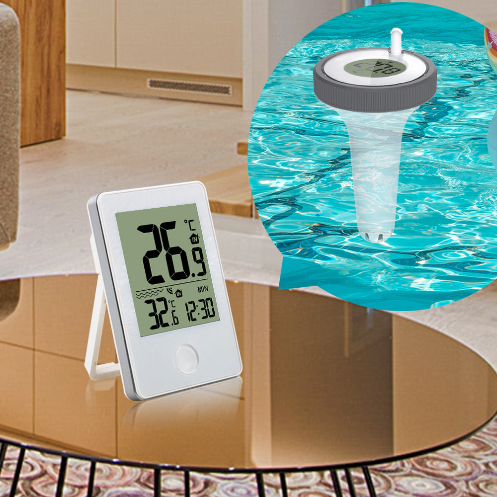 ZX3351A Indoor Outdoor Wireless Floating Thermometer Digital Display Swimming Pool Thermometer with Stand