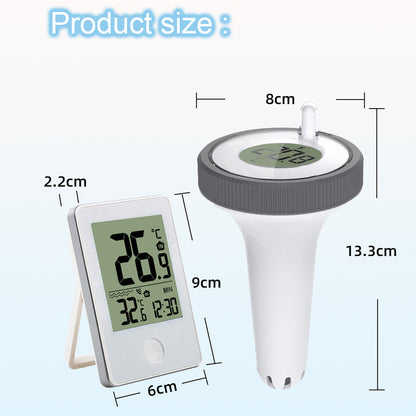 ZX3351A Indoor Outdoor Wireless Floating Thermometer Digital Display Swimming Pool Thermometer with Stand