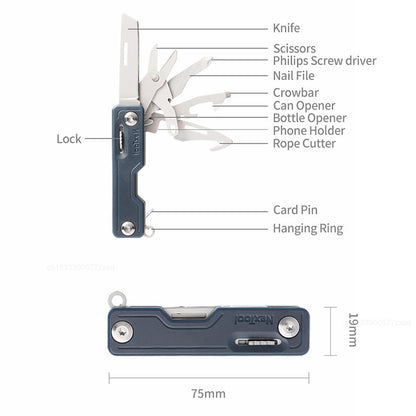 XIAOMIYOUPIN NEXTOOL Portable Stainless Steel Knife Screwdriver Bottle Opener Rope Cutter Outdoor Multifunctional Tool