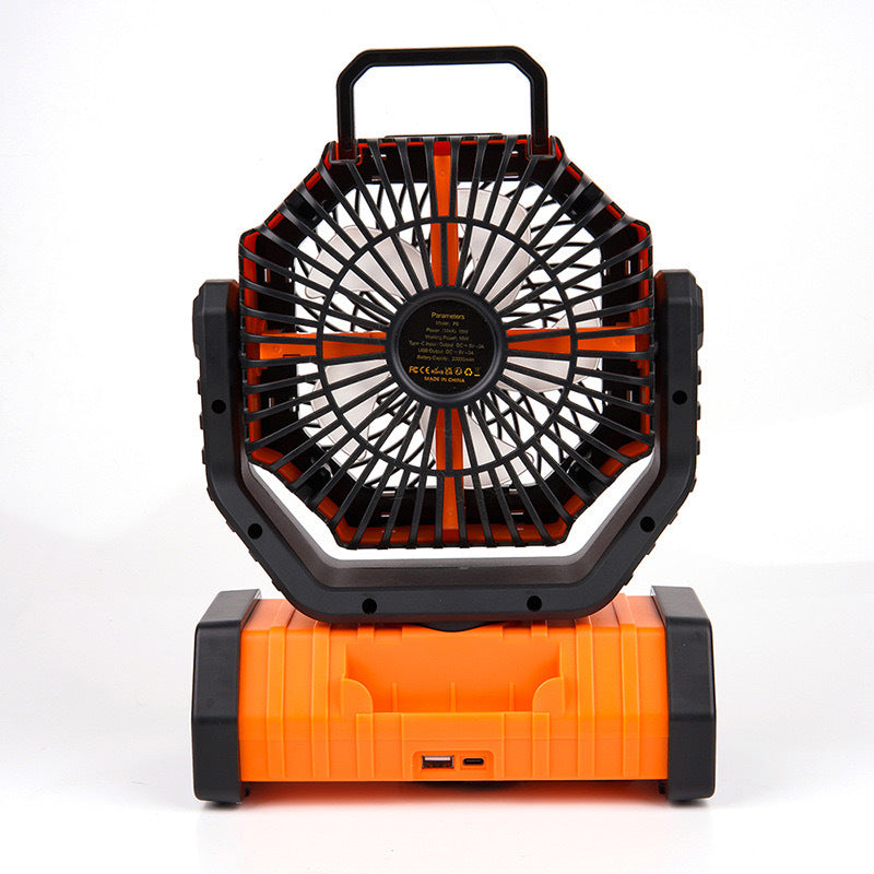 Outdoor Camping Fan with Lights Remote Control Dual Hooks Portable 9000mAh Power Bank Cooling Fan