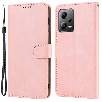 For Xiaomi Redmi Note 12 Pro+ 5G / Note 12 Explorer 5G Leather Phone Case Stand Wallet Cover with Strap