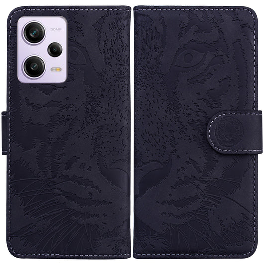 Leather Phone Case for Xiaomi Redmi Note 12 Pro 5G / Note 12 Pro Speed 5G / Poco X5 Pro 5G , Stand Tiger Pattern Imprinted Wallet Cover