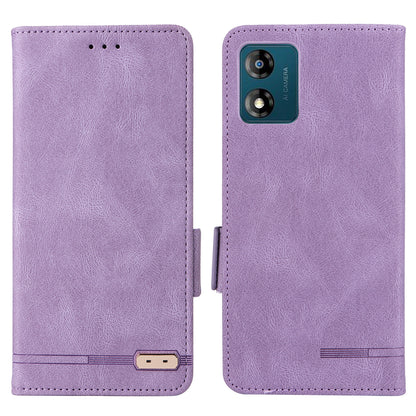 For Motorola Moto E13 4G PU Leather Phone Cover Hardware Decor Stand Wallet Drop-proof Cell Phone Case