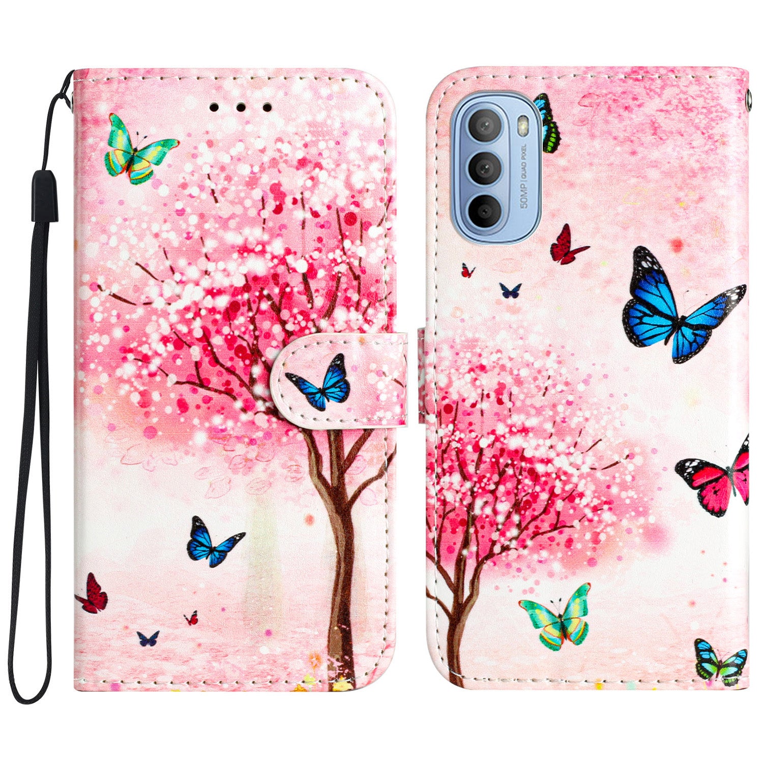 For Motorola Moto G31 4G / G41 4G Wallet Phone Case Pattern Printing PU Leather Flip Cover with Stand