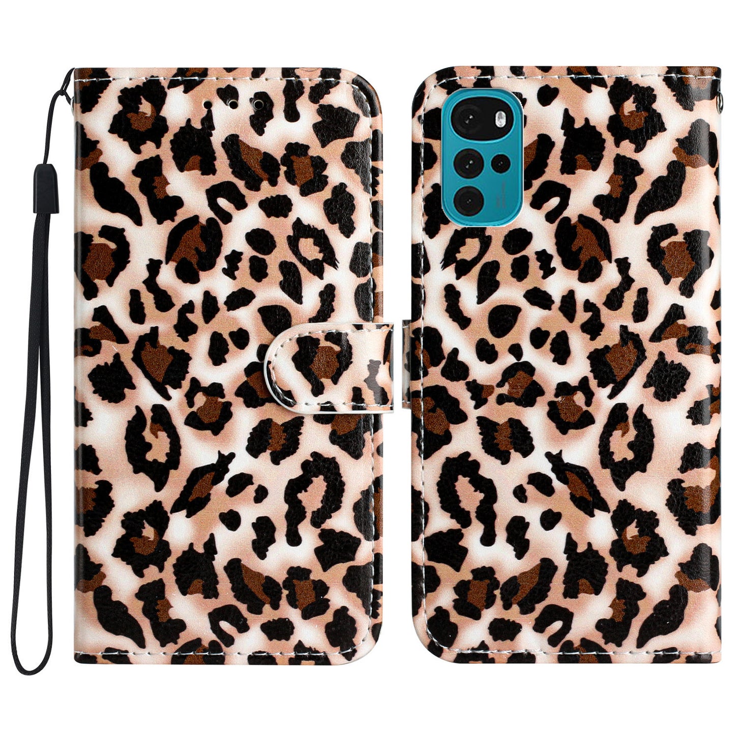 PU Leather Flip Cover for Motorola Moto G22 Shockproof Case Pattern Printing Wallet Phone Cover