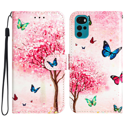 PU Leather Flip Cover for Motorola Moto G22 Shockproof Case Pattern Printing Wallet Phone Cover