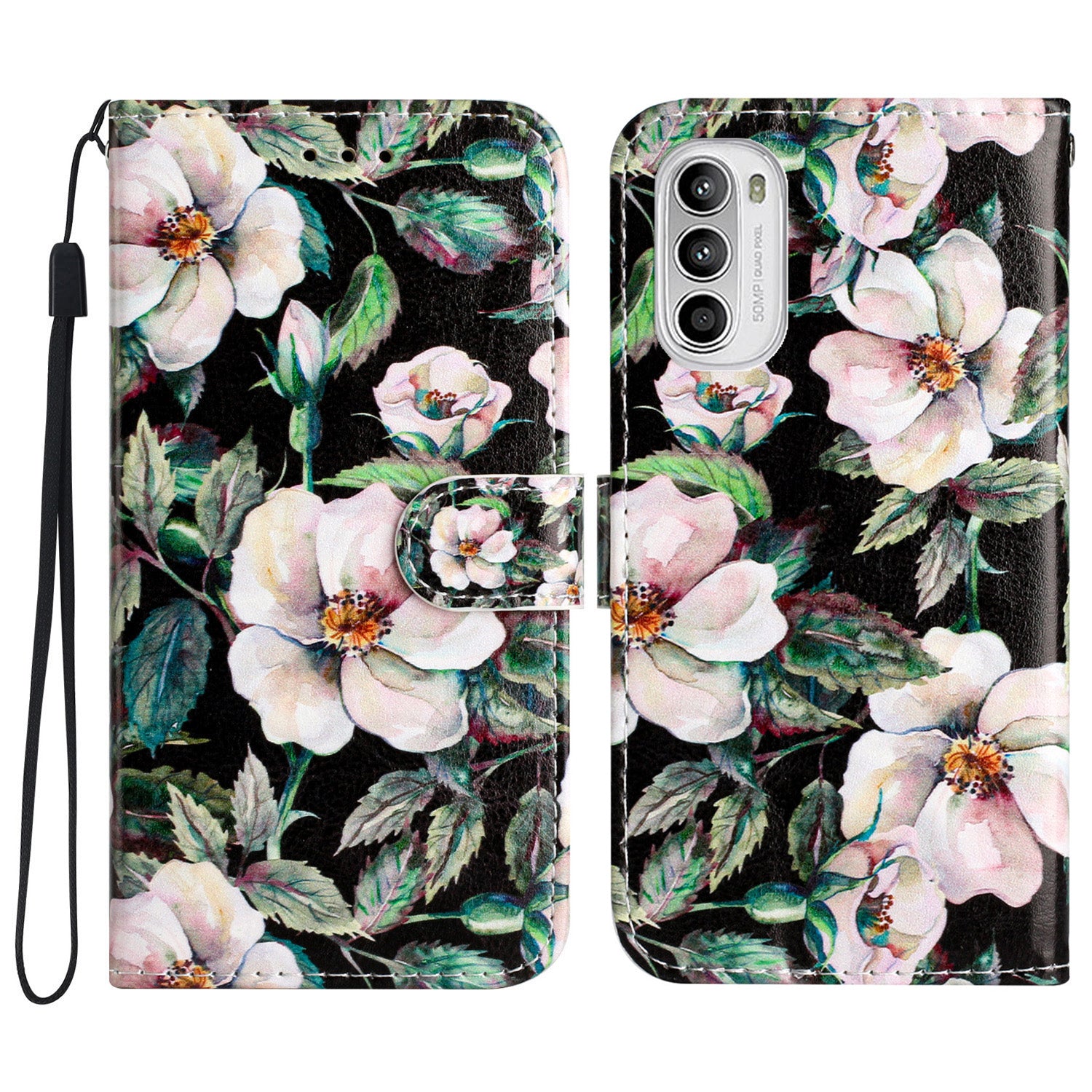 For Motorola Moto G52 4G / G82 5G PU Leather Case Pattern Printing Wallet Phone Cover with Stand