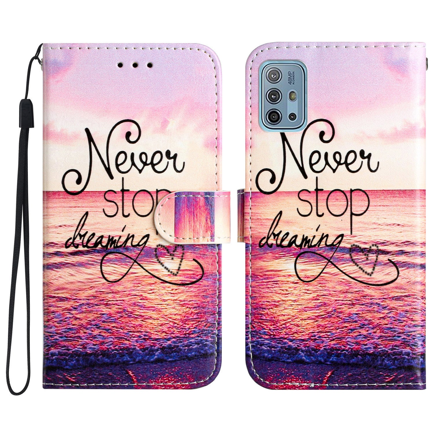 For Motorola Moto G10 / G30 / G20 Shockproof Case Anti-Drop Wallet Phone Case Pattern Printing Leather Cover