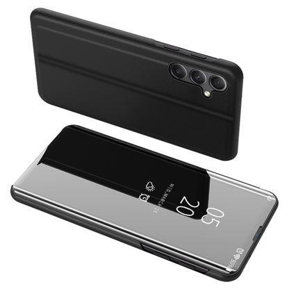 View Window Mirror PU Leather Case for Samsung Galaxy A34 5G , Stand Electroplating Phone Cover