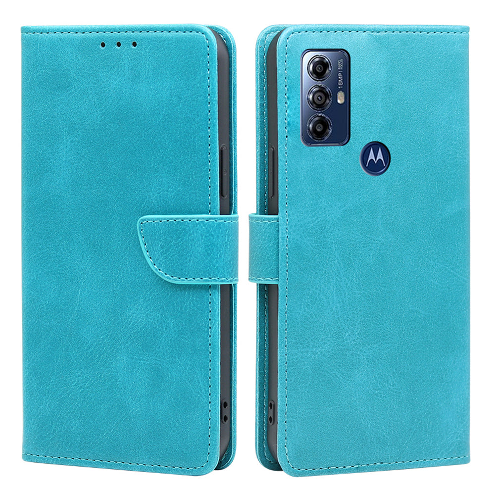 For Motorola Moto G Play (2023) 4G Anti-Fingerprint Wallet Phone Case Magnetic Clasp Stand Leather Phone Cover