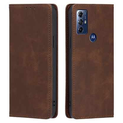 For Motorola Moto G Play (2023) 4G Anti-Scratch Leather Wallet Stand Phone Case Calf Texture Magnetic Phone Cover